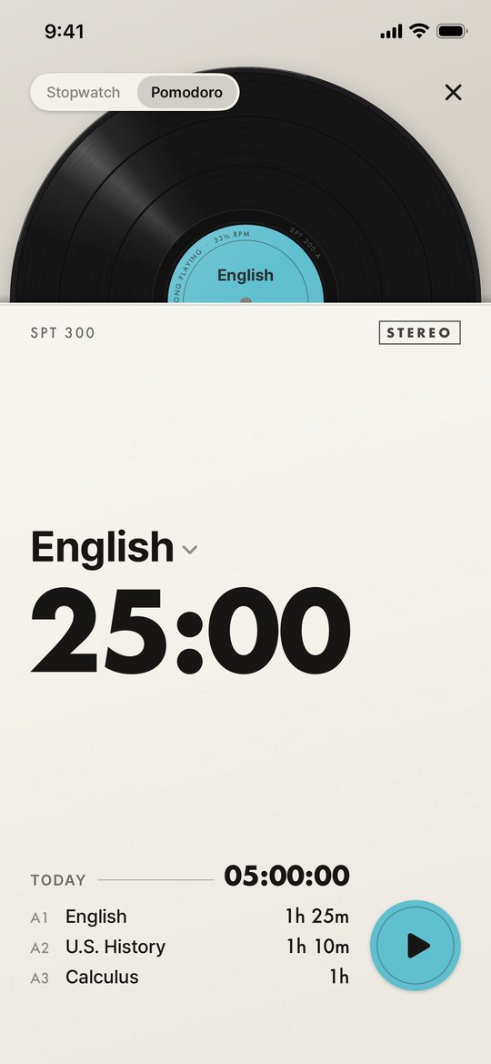 Subject timer running