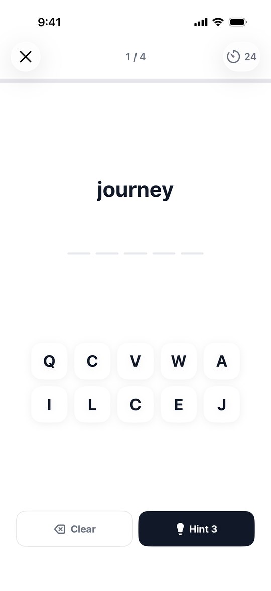 Letter puzzle quiz